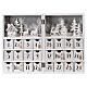 Advent calendar with drawers fold-able white wood 30x40 cm s1
