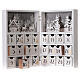 Advent calendar with drawers fold-able white wood 30x40 cm s3