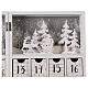 Advent calendar with drawers fold-able white wood 30x40 cm s4
