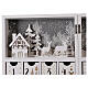 Advent calendar with drawers fold-able white wood 30x40 cm s6