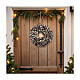 Corona Avvento pigne glitter argento 20 cm s2