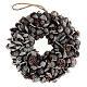 Pine cone Advent wreath silver glitter 20 cm s1