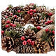 Coroa do Advento pinhas e bagas decoração efeito neve diâmetro 36 cm s3