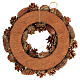 Coroa do Advento pinhas e bagas decoração efeito neve diâmetro 36 cm s4
