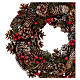 Advent wreath snowy pine cones berries 36 cm s2