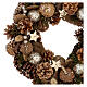 Advent wreath with pine cones berries stars glitter 36 cm s2
