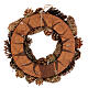 Advent wreath with pine cones berries stars glitter 36 cm s4