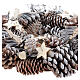 Pine cone Advent wreath stars glitter 30 cm s3