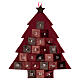 Advent calendar in the shape of a burgundy tree 85 cm s1