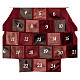 Advent calendar in the shape of a burgundy tree 85 cm s4