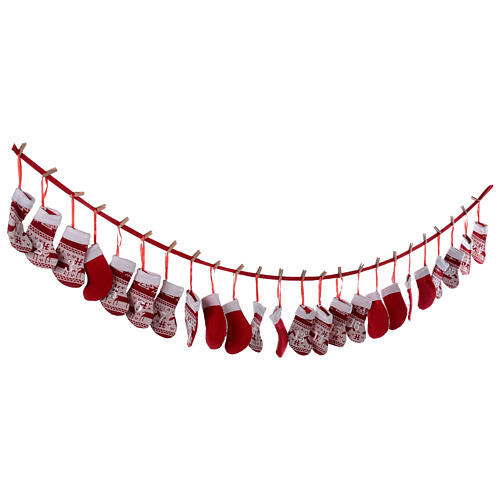 Advent calendar red stockings 1