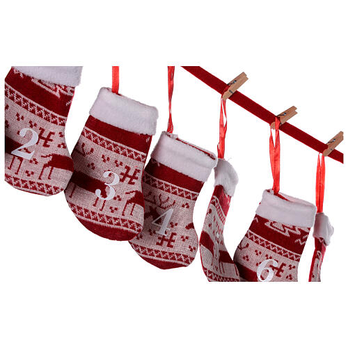 Advent calendar red stockings 4