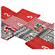 Red Advent Calendar pockets 110 cm s2