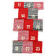 Calendrier Avent rouge poches 110 cm s4