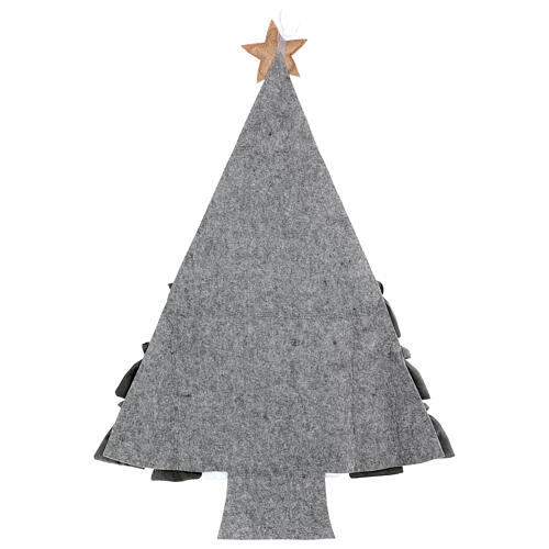 Adventskalender in Form eines grauen Baums mit Beuteln, 120 cm 4