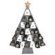 Calendário do Advento árvore de Natal cinzento estrela dourada com sacos 120 cm s1