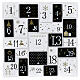 Calendario Adviento madera blanca negro 32x32 cm s1