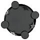 Corona Adviento estrellas metal negro portavela máx 8 cm s1