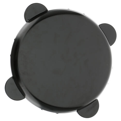 Couronne De L'Avent Métal Noir - Support 4 Bougies Ø 30 Cm - Décoration De Noël Moderne Pour Table
