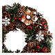 Advent wreath with pinecones, red berries and snow effect, 34 cm s2