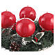 Advent wreath kit with candles 10 cm and red flowers s4