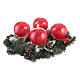 Complete Advent wreath kit with candles 10 cm red flowers s1