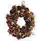 Advent wreath with golden glitter and pinecones 30 cm s3