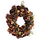 Advent wreath golden glitter wreath with pine cones 30 cm s3