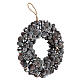 Christmas wreath with pinecones, fruits and white glitter 25 cm s4