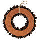 Christmas wreath with pinecones, fruits and white glitter 25 cm s6