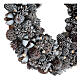 Christmas wreath pine cones dried fruit white glitter 25 cm s3
