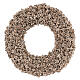 Wreath of champagne-coloured dried flowers 25 cm s1