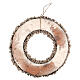 Wreath of champagne-coloured dried flowers 25 cm s5
