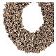 Ghirlanda fiorellini secchi champagne 25 cm s5