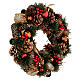 Christmas wreath with berries, pinecones and golden glitter 35 cm s3