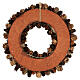 Advent wreath of pinecones and leaves 30 cm s5