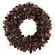 Couronne Avent 30 cm pommes de pin et feuilles s1