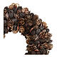 Couronne Avent 30 cm pommes de pin et feuilles s3