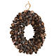 Advent wreath 30 cm pine cones and dry leaves s3