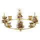 Golden glittery Advent wreath with candle holders 24 cm s4