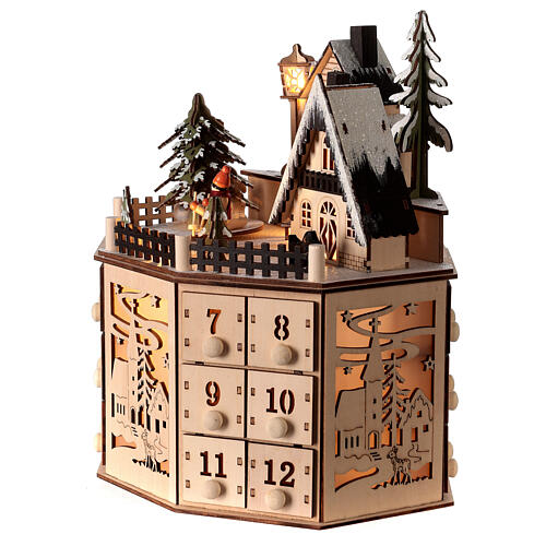 Advent calendar with village h 25 cm 3
