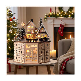 Calendario dell'avvento villaggio h 25 cm
