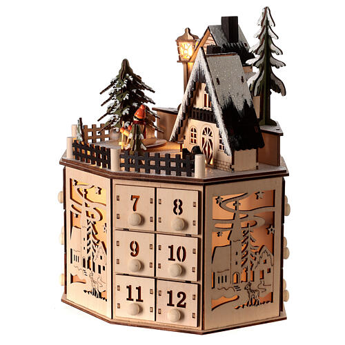 Calendario dell'avvento villaggio h 25 cm 4