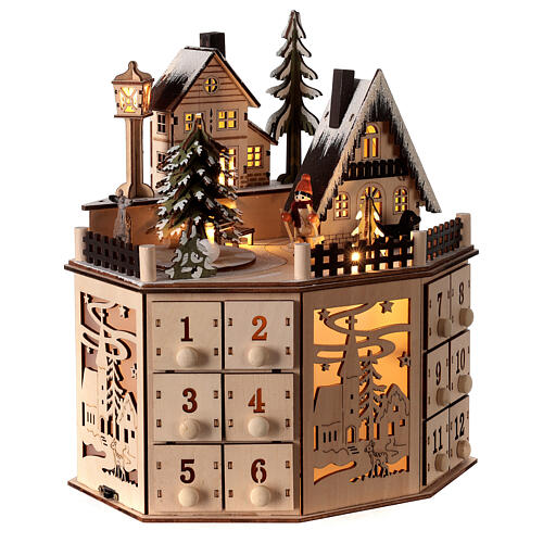 Calendario dell'avvento villaggio h 25 cm 5