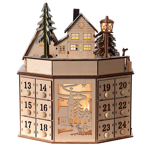Calendario dell'avvento villaggio h 25 cm 6