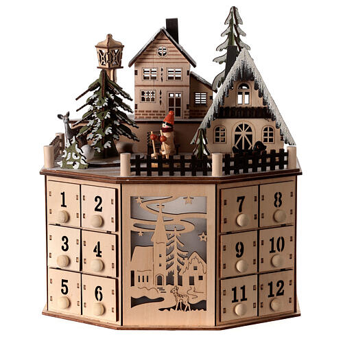 Calendario dell'avvento villaggio h 25 cm 7