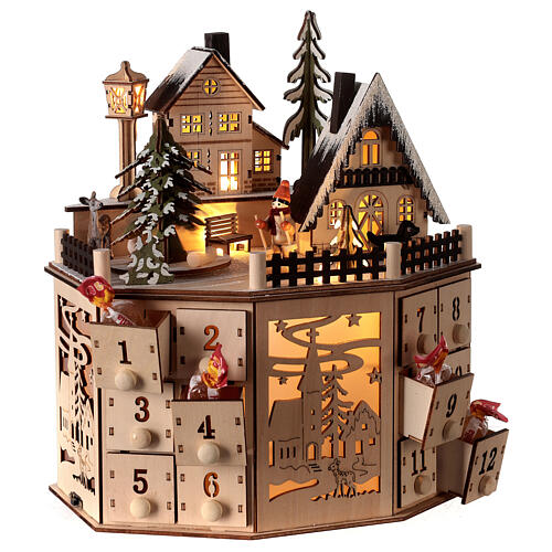 Village Advent calendar h 25 cm 3