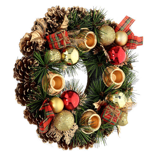 Advent wreath with candle holders in Scottish style 30 cm 3