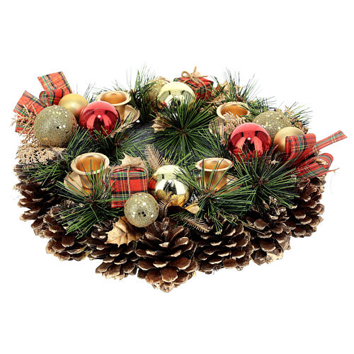 Advent wreath with candle holders in Scottish style 30 cm 4