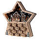 Wooden Advent calendar, star-shaped, with lights and music box, 40x40x10 cm s2